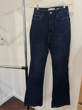 American Tall Navy Dark Wash Flared Jeans